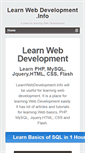 Mobile Screenshot of learnwebdevelopment.info