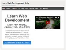 Tablet Screenshot of learnwebdevelopment.info